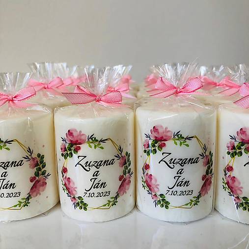 Menovka alebo darček pre svadobčanov - Sviečka - Vzor č.15