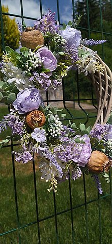 Dekorácie - Celoročný venček na dvere "lavender dream" - 15741337_