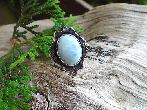 Strieborny prsteň Ag 925 Larimar