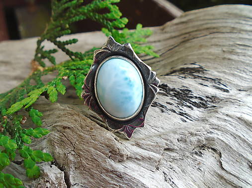 Strieborny prsteň Ag 925 Larimar