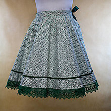 Sukne - Dámska kruhová sukňa zelený vzor - 15739368_