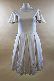 Šaty - Dámske ľanové šaty - 15739407_