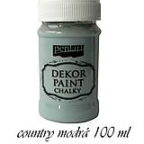 Farby-laky - Dekor paint soft chalky - country modrá - 100 ml - 15739361_