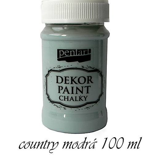 Farby-laky - Dekor paint chalky - country modrá - 100 ml - 15739361_