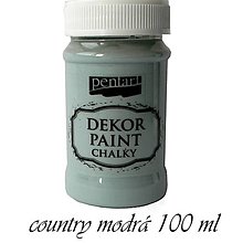 Farby-laky - Dekor paint soft chalky - country modrá - 100 ml - 15739361_
