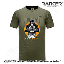 Topy, tričká, tielka - Tričko RANGER® - JIU-JITSU - b (Zelená) - 15739405_