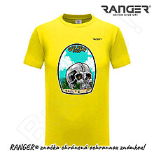 Topy, tričká, tielka - Tričko RANGER® - GOLDEN COIN, SKUL (Žltá) - 15739475_