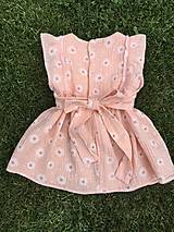 Detské oblečenie - Mušelínové šaty Margarétka - 15742801_