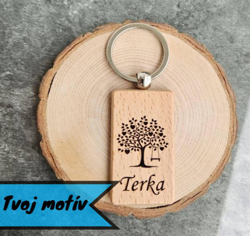 Kľúčenky - Kľúčenka drevená - s vlastným motívom - 15741944_