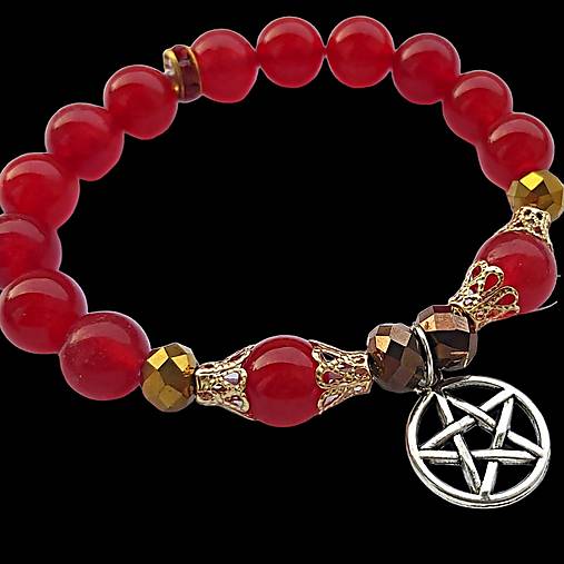 Náramky - Náramok Pentagram/Jadeit - 15744545_