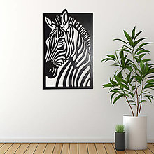 Dekorácie - Zebra - vyrezávaný obraz - 15744988_
