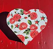 Obalový materiál - Krabička srdce, krásny úložný box, šperkovnica ruže - 15744330_