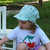 Detské čiapky - Letný detský šilt plachetnica mint - 15745357_