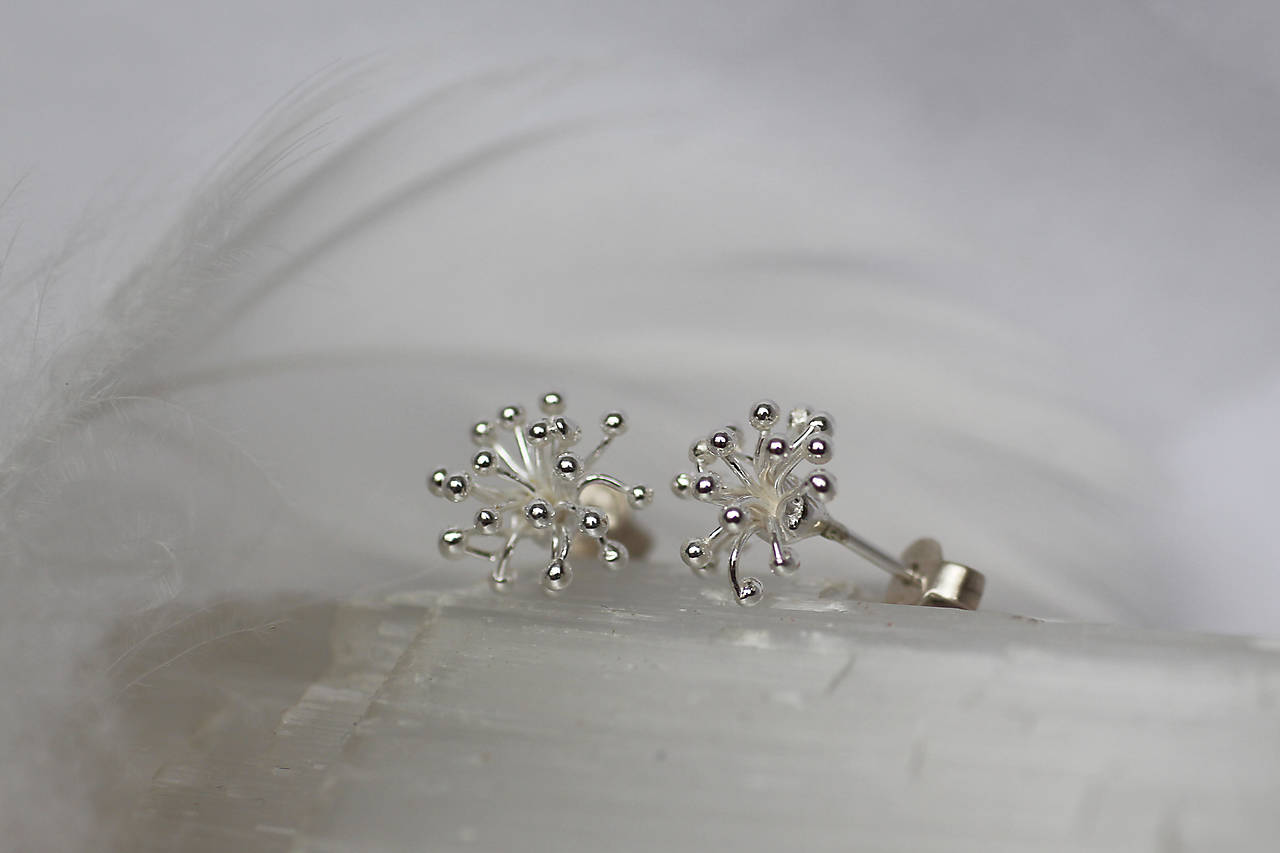 Strieborné náušnice - Iskra