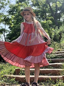 Detské oblečenie - Ružovooranžové šaty - 15745597_