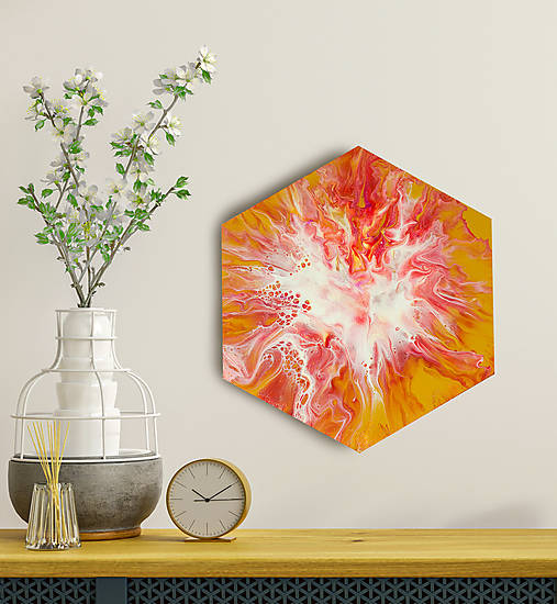 Obrazy - Odhodlanie - abstraktný obraz - acrylic pouring - 15746653_