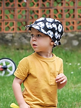 Detské čiapky - Letný detský šilt futbalové lopty na čiernej - 15747817_