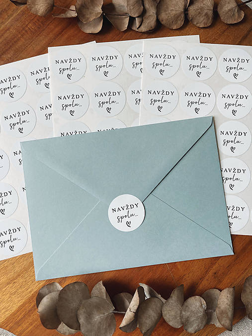 Úložné priestory & Organizácia - Nálepky Navždy spolu - 20ks - 15747907_