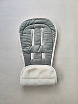 Detský textil - Vlnienka podložka do kočíka BABY JOGGER City Elite 2 100 % merino Top Super Wash Natural 100% ľan  Green Mint - 15748427_
