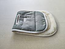 Detský textil - Vlnienka podložka do kočíka BABY JOGGER City Elite 2 100 % merino Top Super Wash Natural 100% ľan  Green Mint - 15748433_