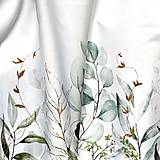 bordúra s eukalyptom, 100 % bavlnený satén EÚ, šírka 160 cm