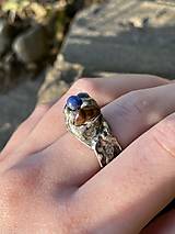 Prstene - originálny prsteň s Angelitom a Tigrím okom - 15748354_