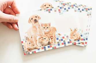 Papier - Obálka " cute animals" - 15748381_