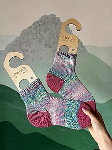 Ponožky, pančuchy, obuv - Dúhové MERINO ponožky - 15747918_