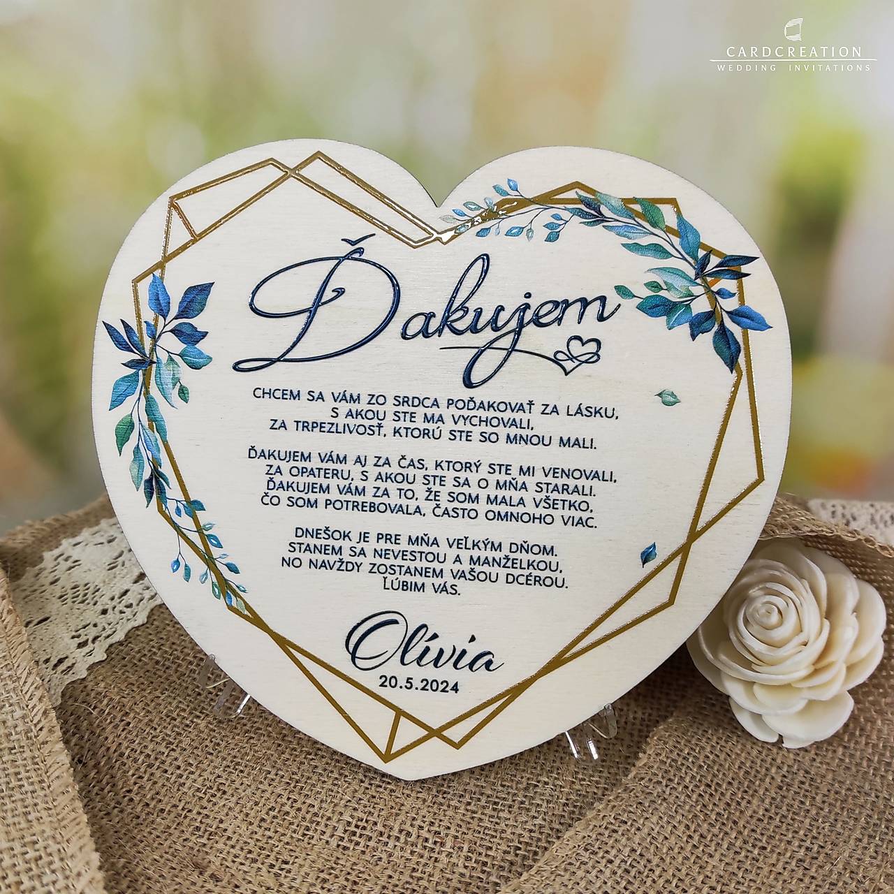 Drevené poďakovanie rodičom PR19773W