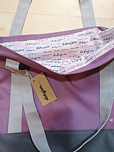 Nákupné tašky - ĎAKUJEM taška nákupná - fialová - 15749364_