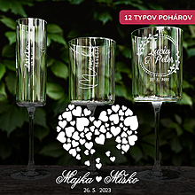 Darčeky pre svadobčanov - Svadobný pohár - Love (12 typov pohárov) - 15749337_