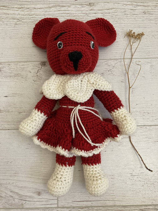 Hračky - Myška/ háčkovaná hračka/ - 15749131_