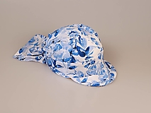Detské čiapky - Letný detský šilt modrý akvarel - prémiová bavlna - 15749905_