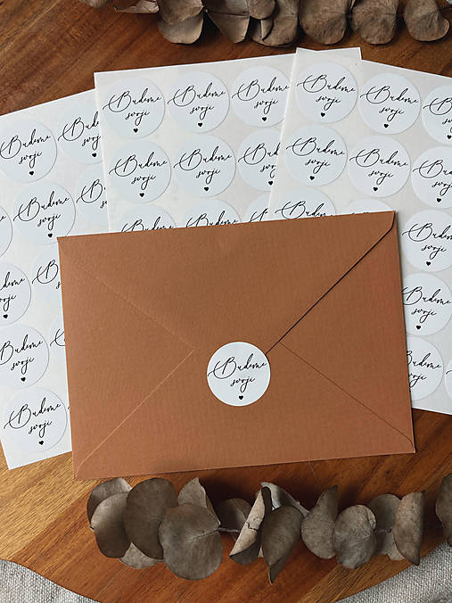 Úložné priestory & Organizácia - Nálepky Budeme svoji - 20ks - 15749960_