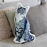 Úžitkový textil - Vankúš v tvare mačky - 15750415_