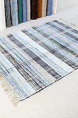 Úžitkový textil - Tkaný koberec MUSTANG I recyklácia džínsov, 115 x 180 cm - 15749766_