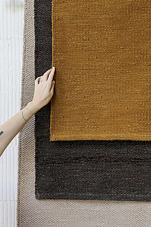 Úžitkový textil - Husto tkaný koberec WARIOR, koňaková hnedá, bavlna - 15749783_