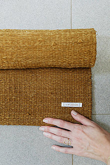 Úžitkový textil - Husto tkaný koberec WARIOR, koňaková hnedá, bavlna - 15749787_