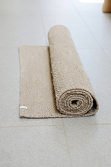 Úžitkový textil - Hnedo béžový tkaný koberec BEIGE - 15749847_
