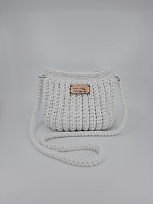 Kabelky - Háčkovaná taška ZARA, white - 15750625_