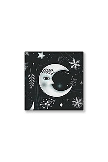 Obrazy - Ilustrácia na plátne 20 x 20 cm - Januárový mesiac - 15752444_