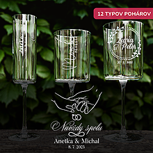 Darčeky pre svadobčanov - Svadobný pohár - Navždy spolu (12 typov pohárov) - 15749904_