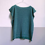 Topy, tričká, tielka - zelené tielko, hodváb,ľan - 15750611_