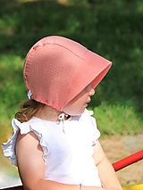 Detské čiapky - Letný detský mušelínový čepiec Tamara - 15754748_