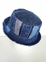 Čiapky, čelenky, klobúky - Rifľový klobúk - 15753925_