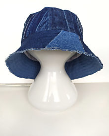 Čiapky, čelenky, klobúky - Rifľový klobúk - 15753924_