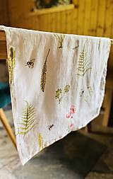 Úžitkový textil - Lněný běhoun V louce Spring - 15753449_