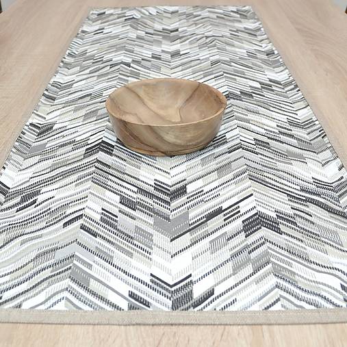 Úžitkový textil - NADIA - obrus obdĺžnik - cik-cak 100x40 - 15752948_