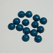 Iný materiál - 8 mm Našívacie kamienky polgule (tyrkysovo modré tmavé) - 15754026_