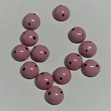 Iný materiál - 8 mm Našívacie kamienky polgule (ružová) - 15754064_